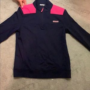 Vineyard Vines Navy and Pink Shep Shirt